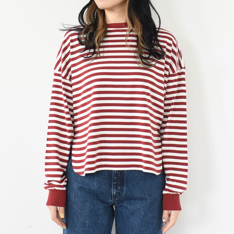 FRENCH STRIPED LONG SLEEVE TEE フレンチストライプロングスリーブTシャツ