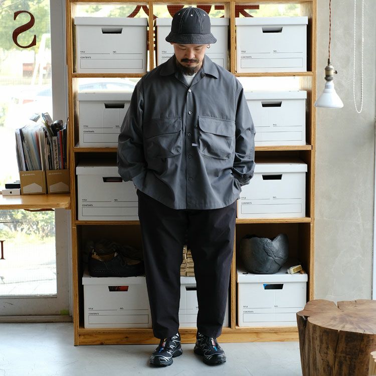 TECH SPORTS OPEN COLLAR SHIRT L/S テック スポーツ オープン TECH SPORTS OPEN COLLAR SHIRT L/S テック スポーツ オープン