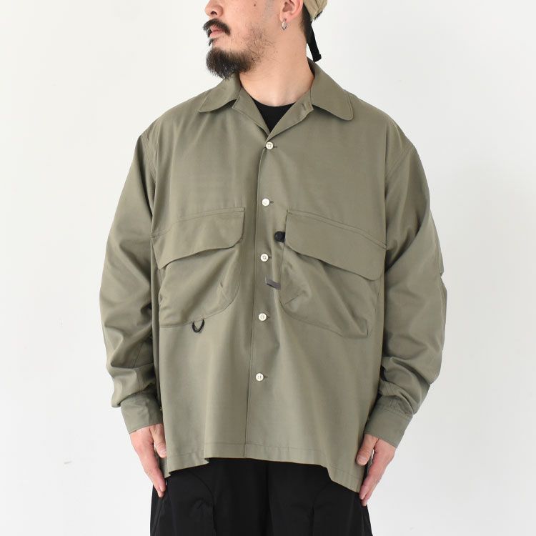 TECH SPORTS OPEN COLLAR SHIRT L/S テック スポーツ オープンカラーシャツ ロングスリーブ