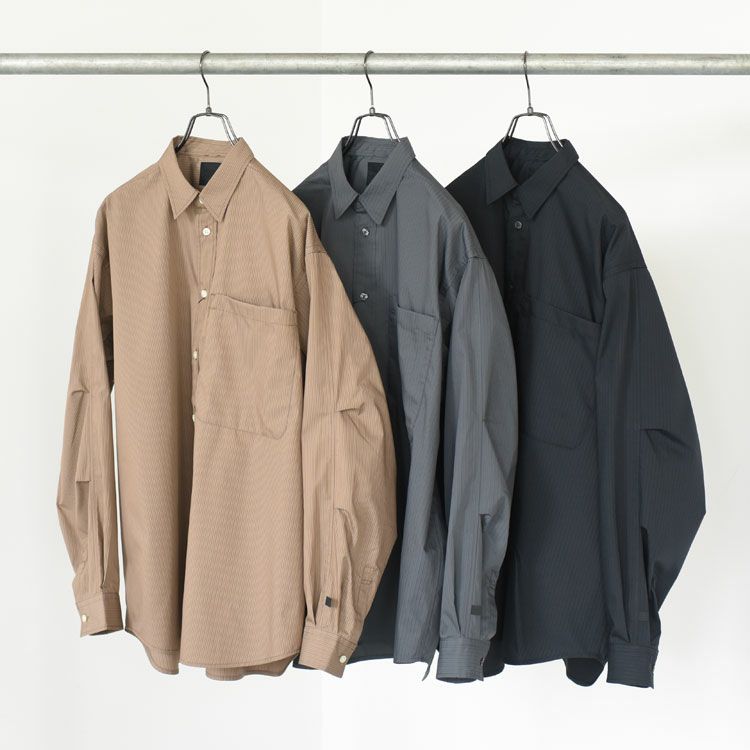 TECH REGULAR STRIPE SHIRT L/S テック レギュラーストライプシャツ ロングスリーブ