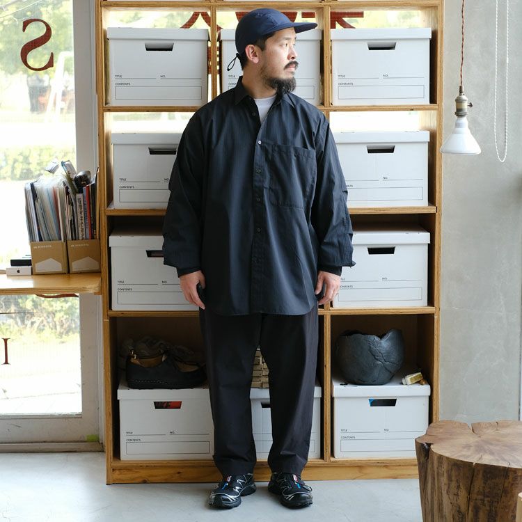 TECH REGULAR STRIPE SHIRT L/S テック レギュラーストライプシャツ ロングスリーブ