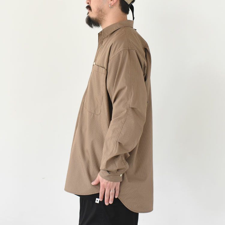 TECH REGULAR STRIPE SHIRT L/S テック レギュラーストライプシャツ ロングスリーブ