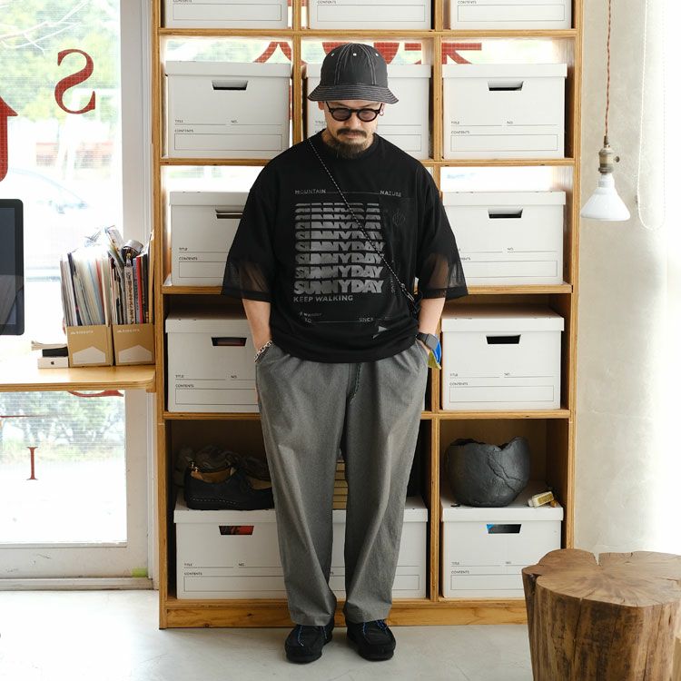 Poly Mesh SOLID OVER T ポリーメッシュソリッドオーバーTシャツ