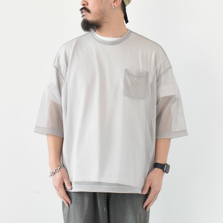 Poly Mesh SOLID OVER T ポリーメッシュソリッドオーバーTシャツ