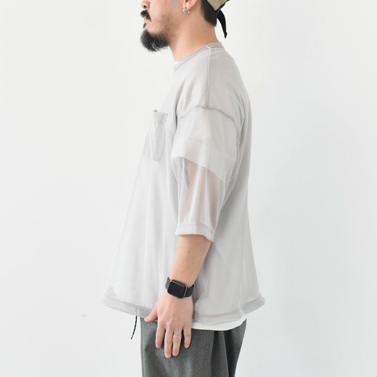 Poly Mesh SOLID OVER T ポリーメッシュソリッドオーバーTシャツ