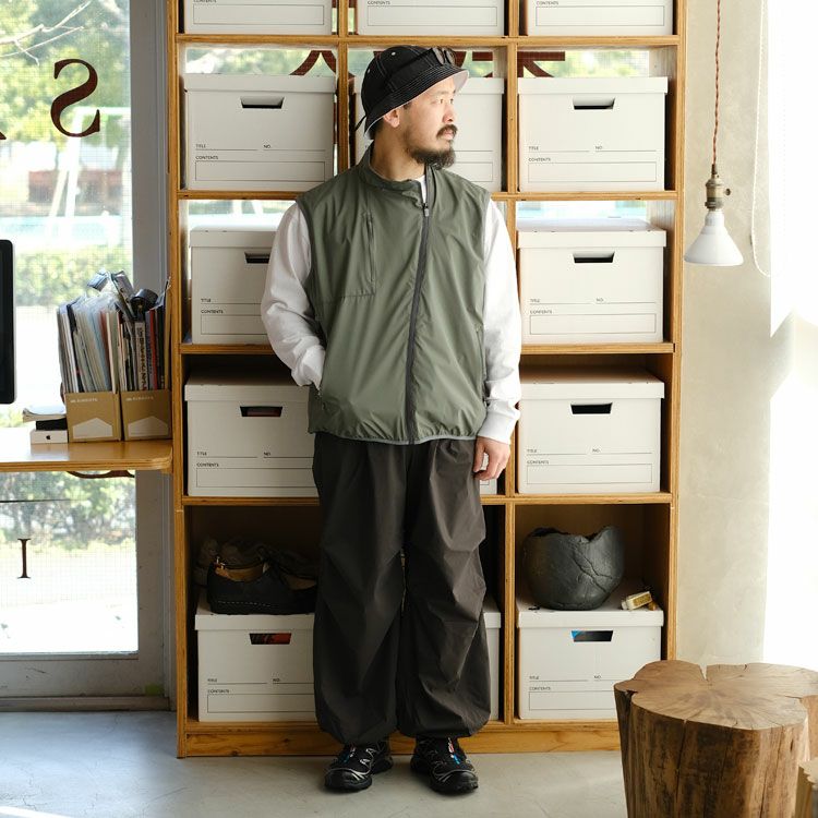 CURVE ZIP UP NYLON VEST カーブジップアップ ナイロンベスト