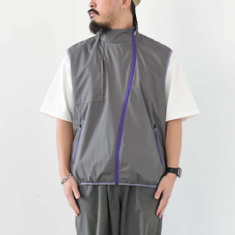 CURVE ZIP UP NYLON VEST カーブジップアップ ナイロンベスト