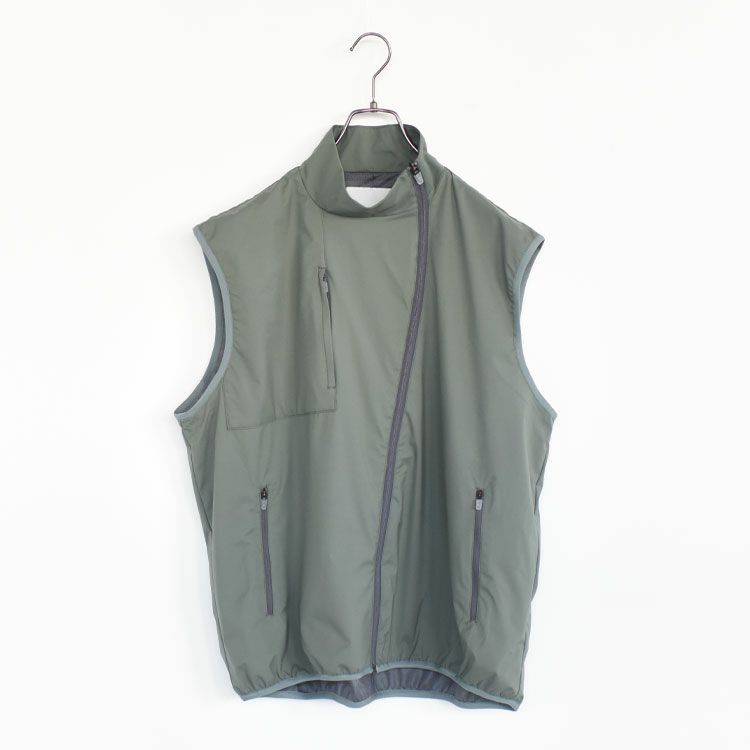 CURVE ZIP UP NYLON VEST カーブジップアップ ナイロンベスト