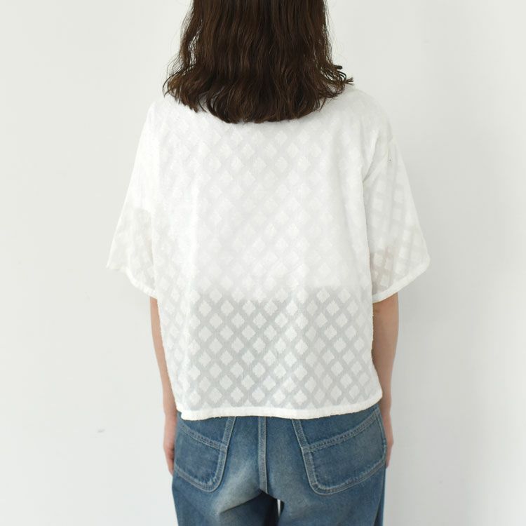 cut jacquard half sleeve shirt カットジャカードハーフスリーブシャツ