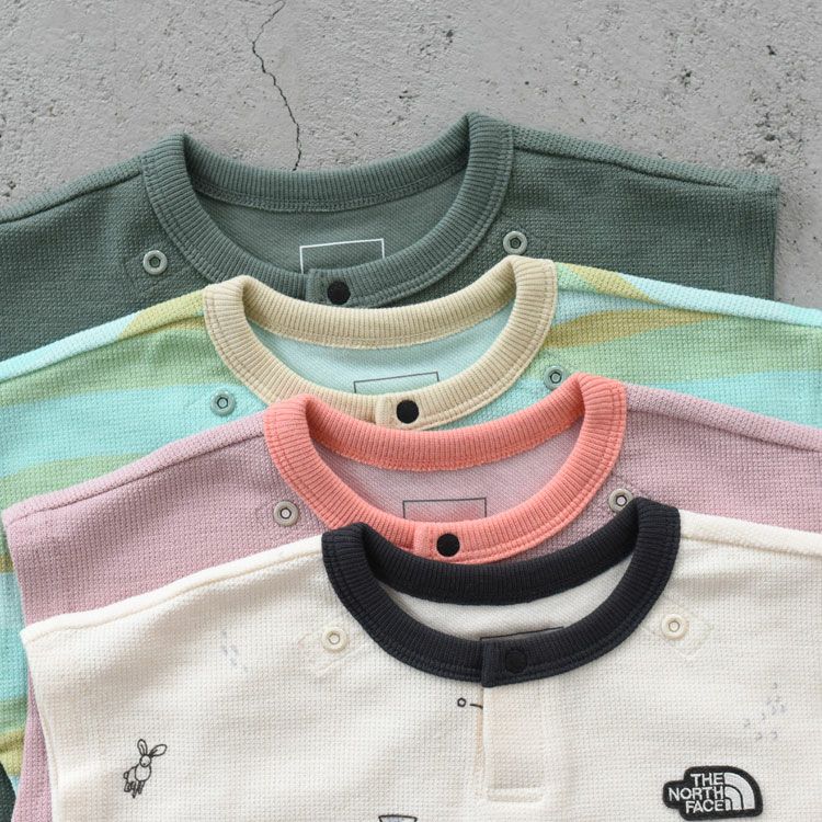 B Latch Pile Rompers & 2P Bib ラッチパイルロンパース＆2Pピブ（ベビー）