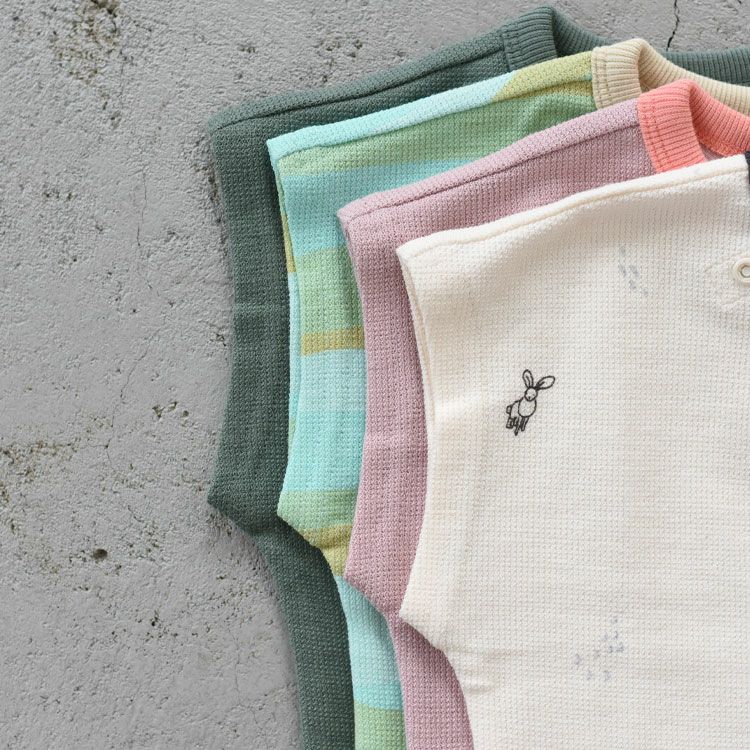 B Latch Pile Rompers & 2P Bib ラッチパイルロンパース＆2Pピブ（ベビー）