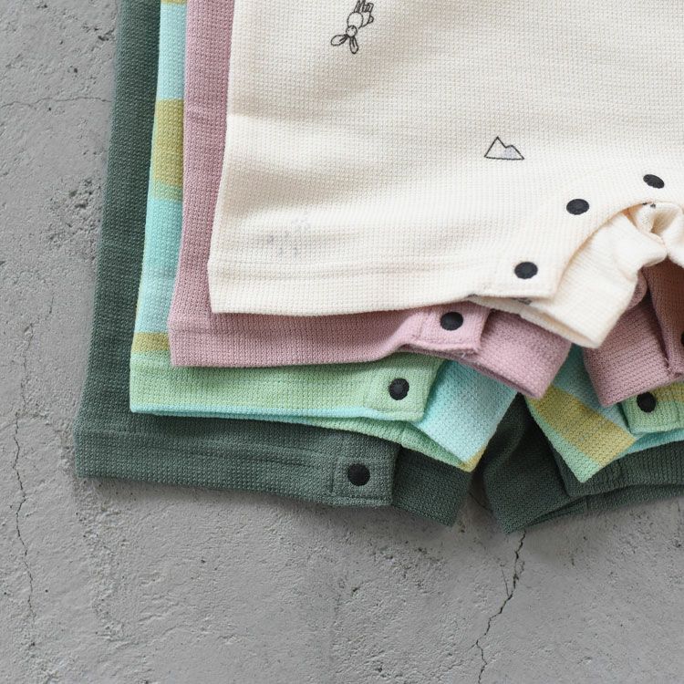 B Latch Pile Rompers & 2P Bib ラッチパイルロンパース＆2Pピブ（ベビー）