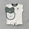 B Latch Pile Rompers & 2P Bib ラッチパイルロンパース＆2Pピブ（ベビー）