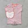 B Latch Pile Rompers & 2P Bib ラッチパイルロンパース＆2Pピブ（ベビー）