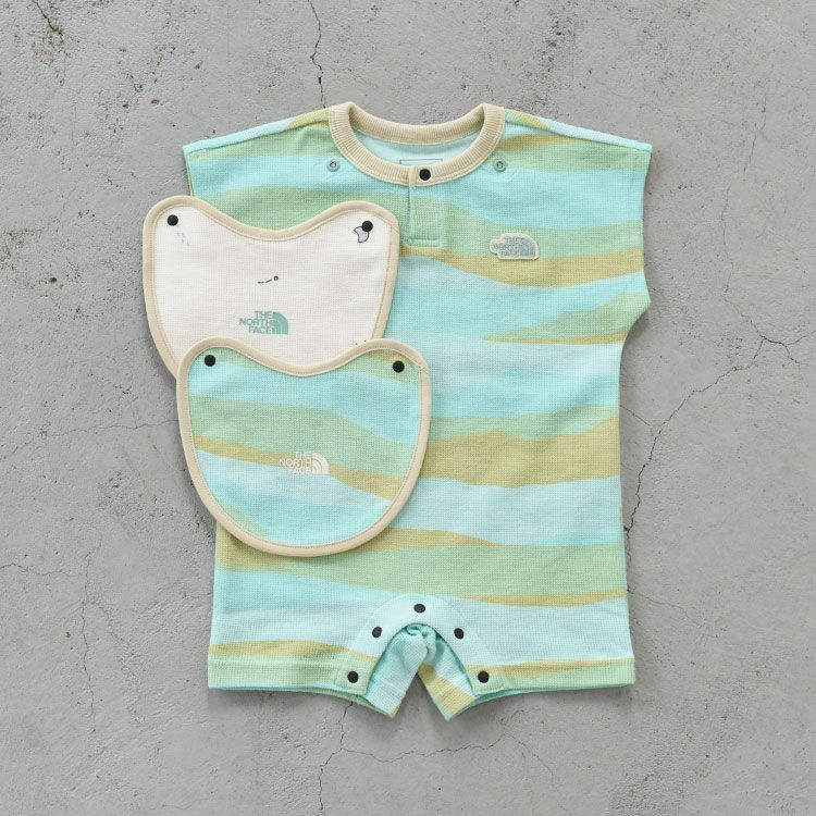 B Latch Pile Rompers & 2P Bib ラッチパイルロンパース＆2Pピブ（ベビー）