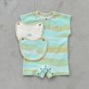 B Latch Pile Rompers & 2P Bib ラッチパイルロンパース＆2Pピブ（ベビー）