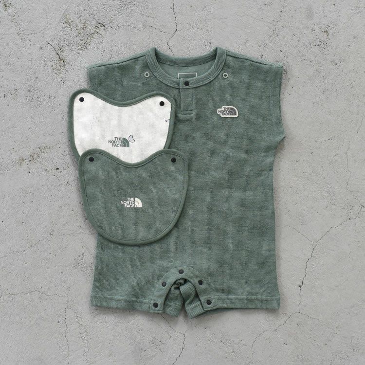 B Latch Pile Rompers & 2P Bib ラッチパイルロンパース＆2Pピブ（ベビー）