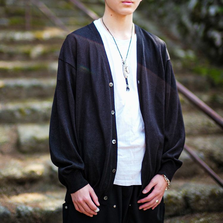 WASHI KNIT CD 和紙メッシュカーディガン