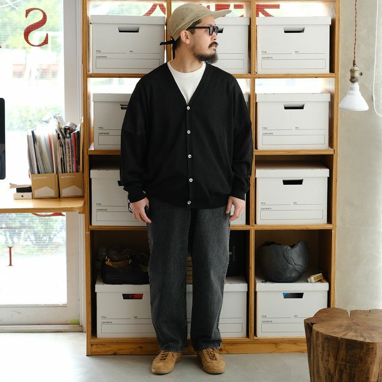 WASHI KNIT CD 和紙メッシュカーディガン