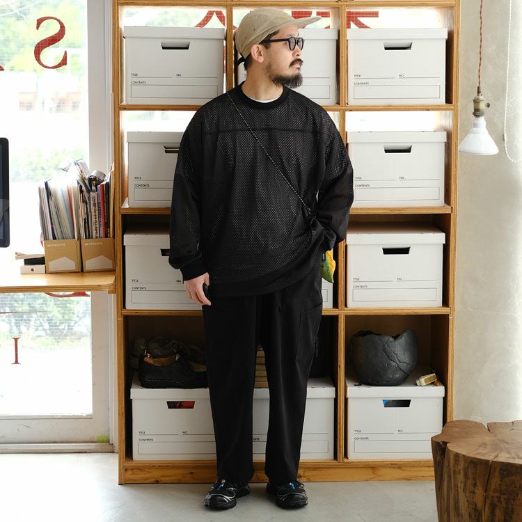 BINGOYA-MESH C/N TEE L/S BINGOYA別注メッシュクルーネック長袖Tシャツ