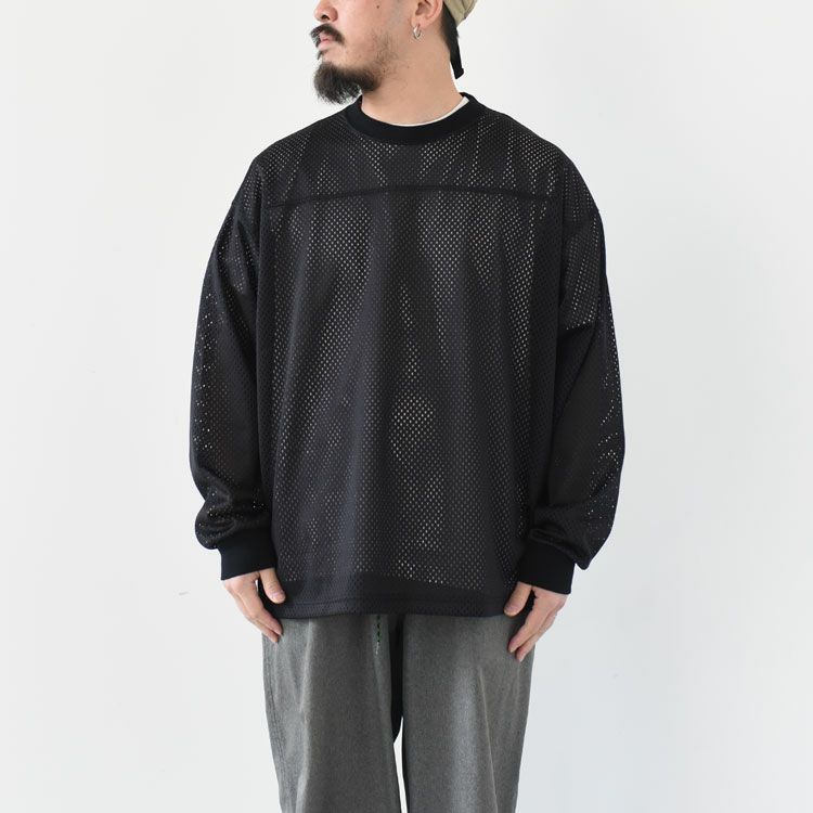 BINGOYA-MESH C/N TEE L/S BINGOYA別注メッシュクルーネック長袖Tシャツ