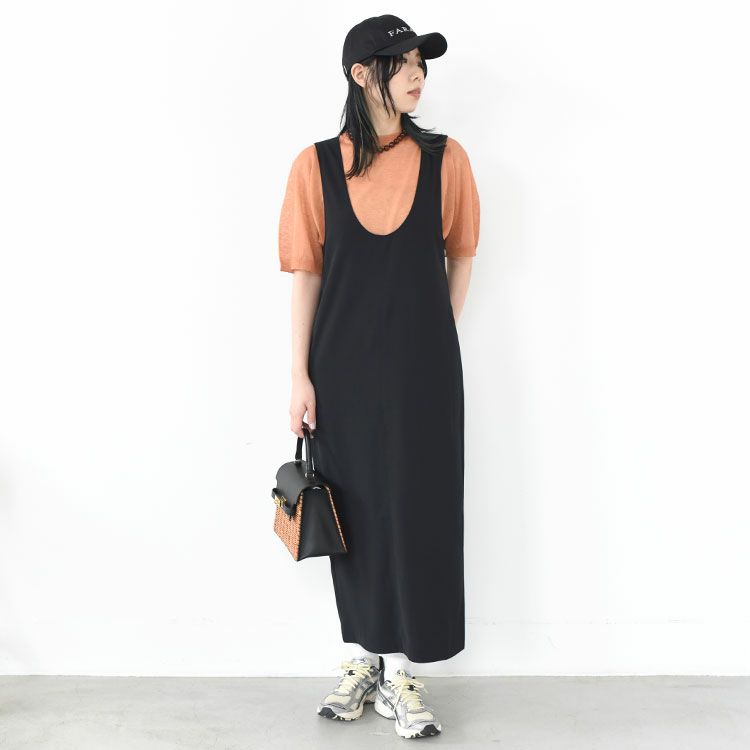 Twill Uneck Onepiece ツイルユーネックワンピース