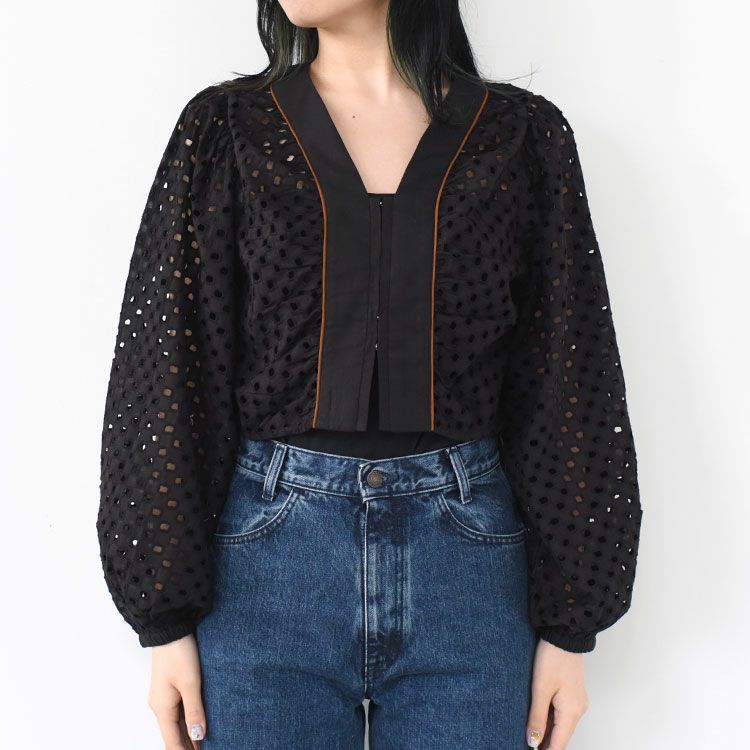 Volume Cutwork Blouse ボリュームカットワークブラウス