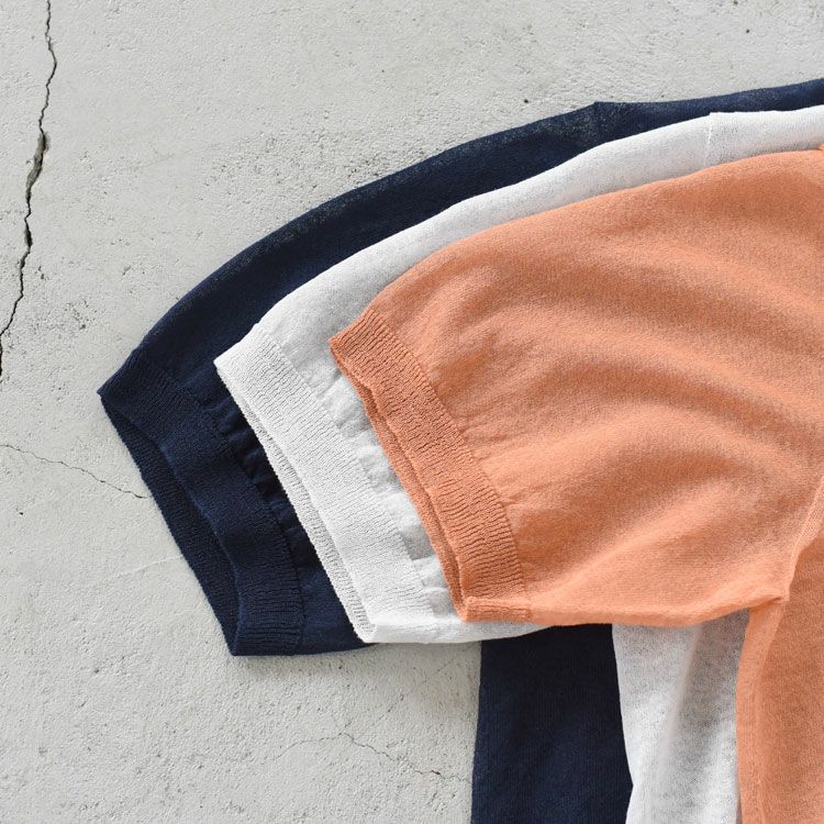 high-count linen oversized knit-Tee ハイカウント リネン オーバーサイズ ニットTシャツ