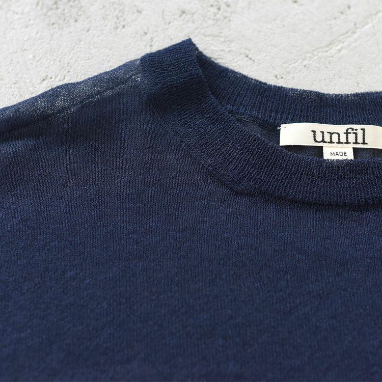 high-count linen oversized knit-Tee ハイカウント リネン オーバーサイズ ニットTシャツ