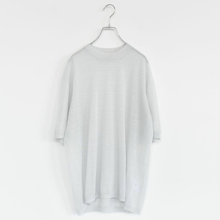 high-count linen oversized knit-Tee ハイカウント リネン オーバーサイズ ニットTシャツ