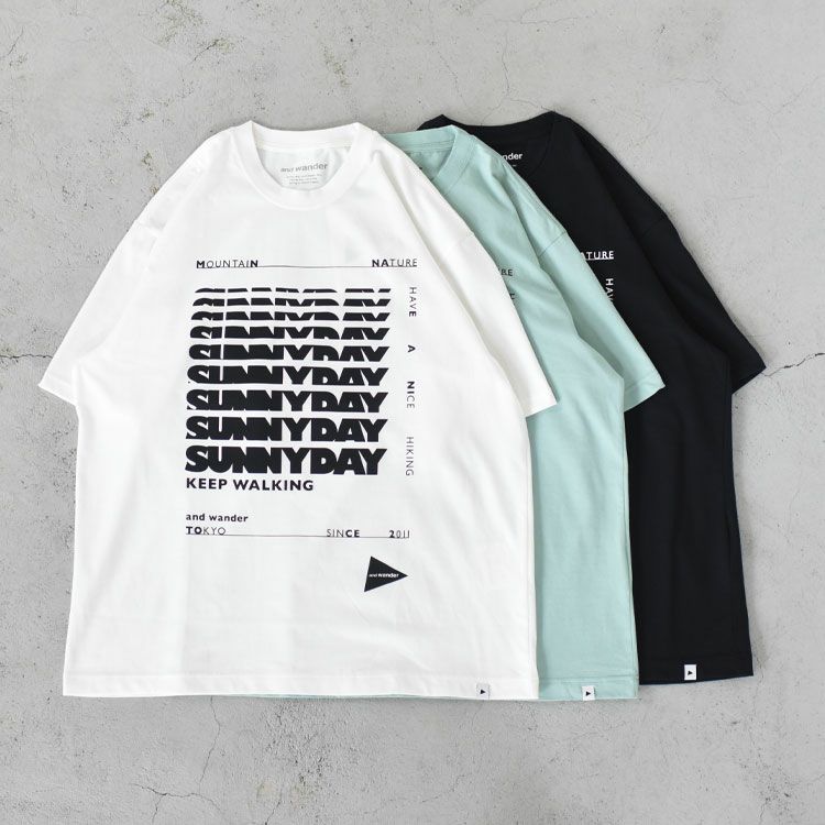 SUNNYDAY printed wide SS T サニーデイ プリント ワイド ショートスリーブティー