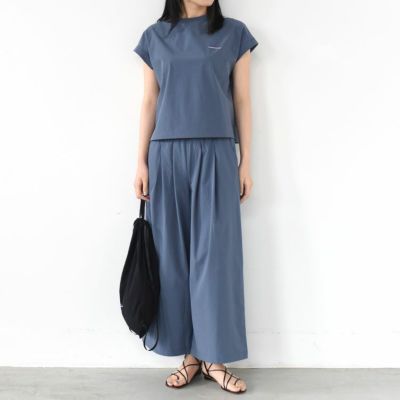 FRENCH SLEEVE SHIRT & WIDE PANTS SET フレンチスリーブシャツワイドパンツセット