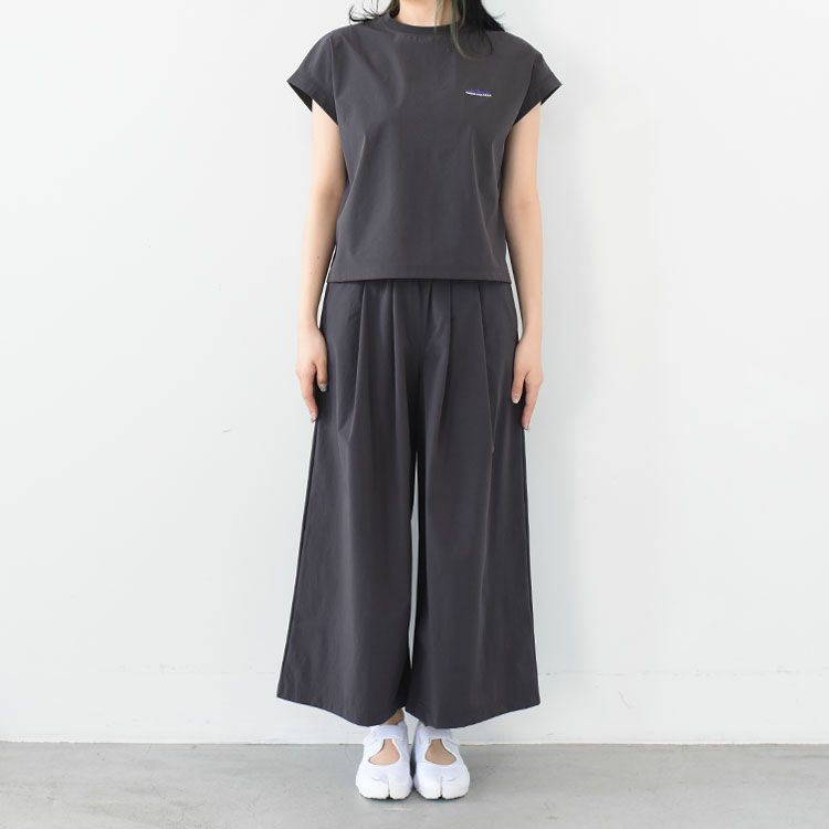 FRENCH SLEEVE SHIRT & WIDE PANTS SET フレンチスリーブシャツワイドパンツセット