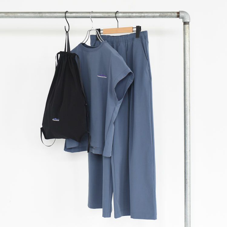 FRENCH SLEEVE SHIRT & WIDE PANTS SET フレンチスリーブシャツワイドパンツセット