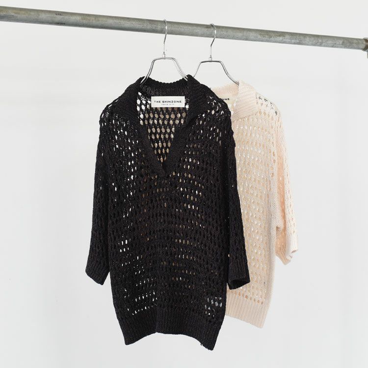 OPENWORK POLO KNIT オープンワークポロニット