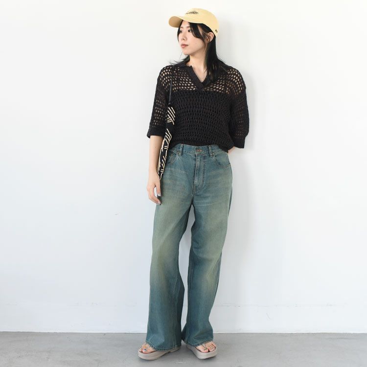 OPENWORK POLO KNIT オープンワークポロニット