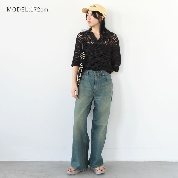 OPENWORK POLO KNIT オープンワークポロニット