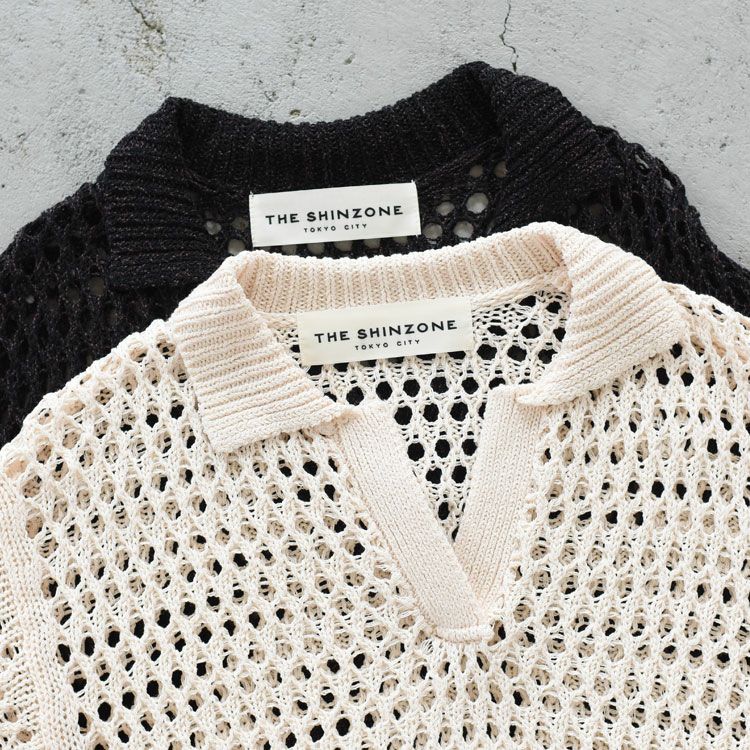 OPENWORK POLO KNIT オープンワークポロニット