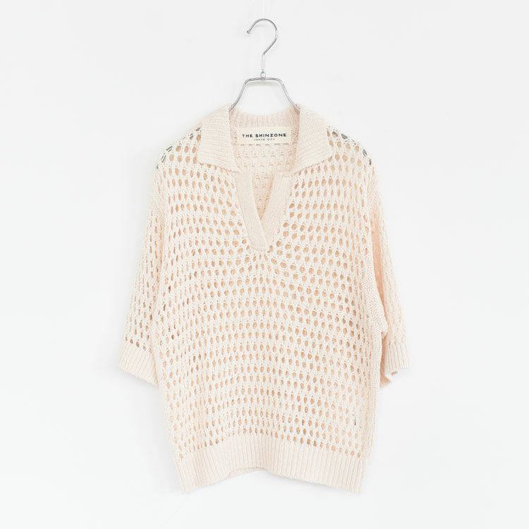 OPENWORK POLO KNIT オープンワークポロニット