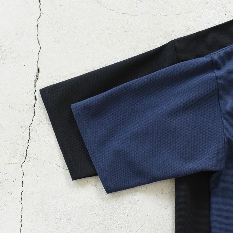 コットンサーフニットポロ衿ワイドプルオーバー