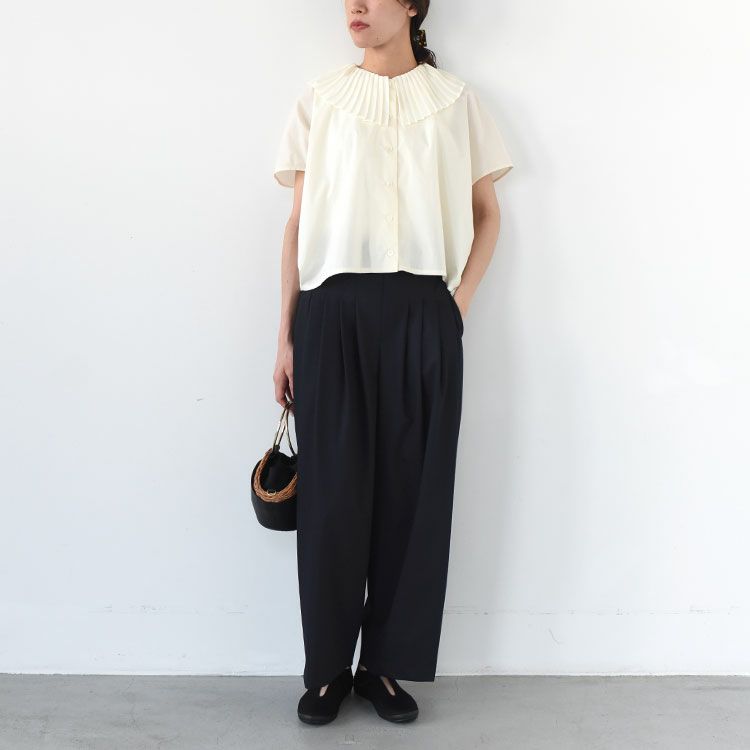 pleats collar shirt プリーツカラーシャツ