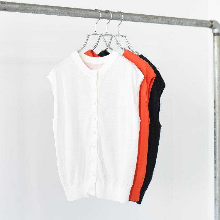 ICE COTTON KNIT SLEEVELESS TOP アイスコットンニットスリーブレストップ