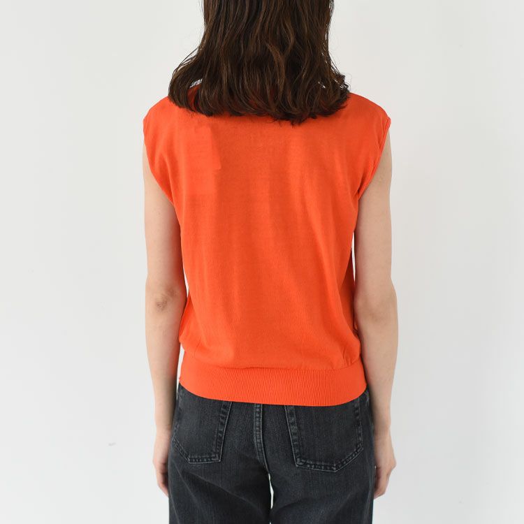 ICE COTTON KNIT SLEEVELESS TOP アイスコットンニットスリーブレストップ