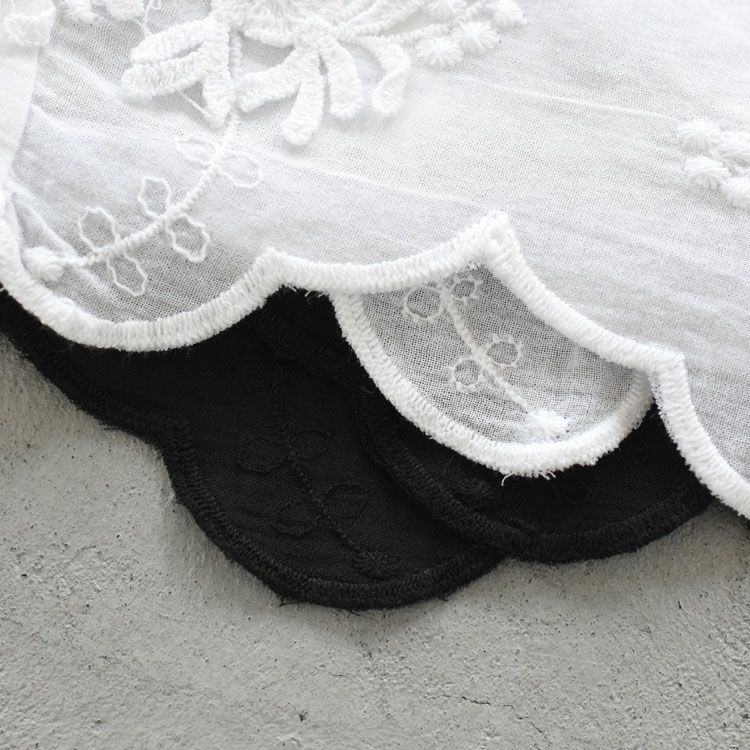 sheer cotton 3D embroidery easy pants シアーコットン3Dエンブロイダリーイージーパンツ