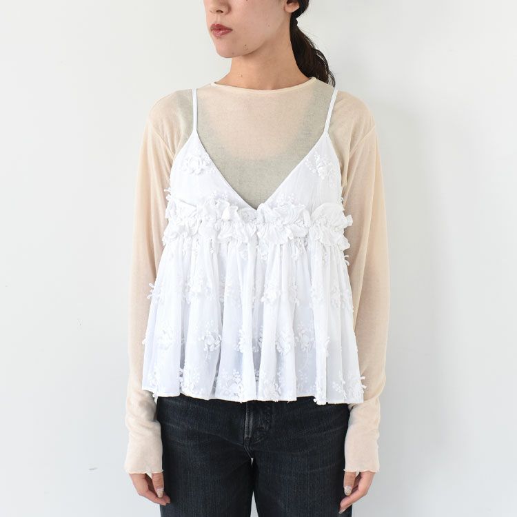 3D embroidery camisole 3Dエンブロイダリーキャミソール