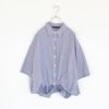 stripe half slv balloon shirt ストライプハーフスリーブ バルーンシャツ