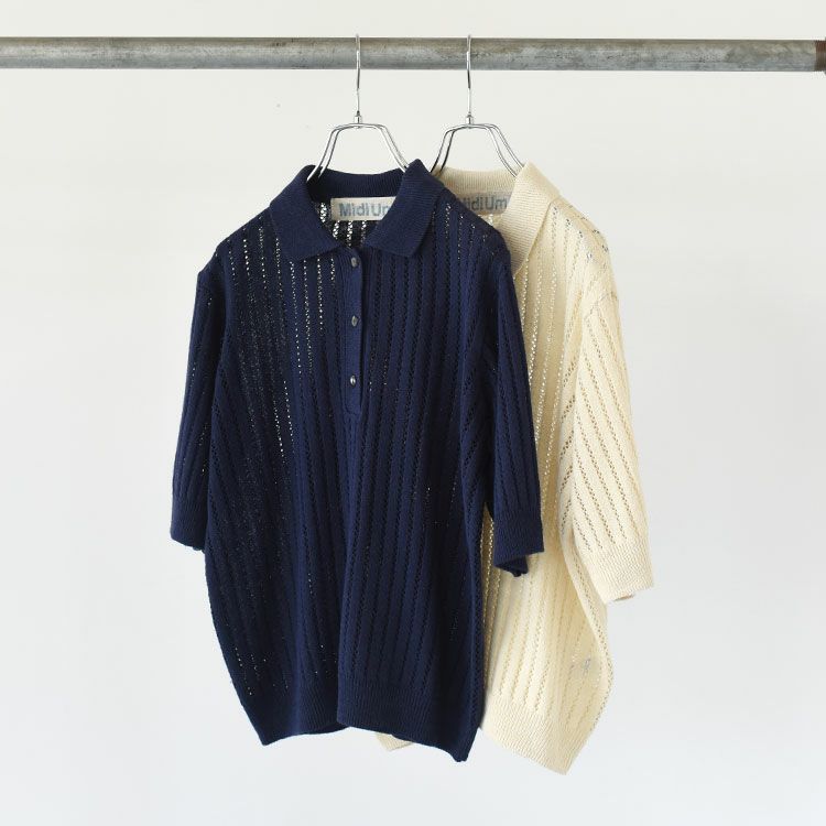 pattern knitting knit polo パターンニッティングニットポロ