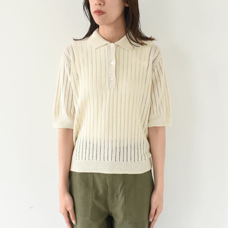 pattern knitting knit polo パターンニッティングニットポロ