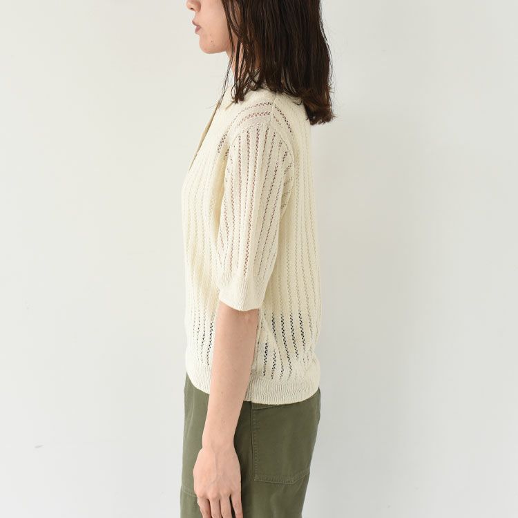 pattern knitting knit polo パターンニッティングニットポロ
