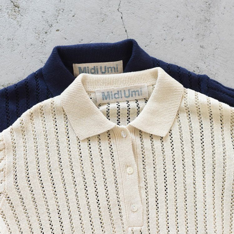 pattern knitting knit polo パターンニッティングニットポロ